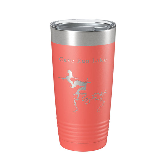Cave Run Lake Map Tumbler Travel Mug Insulated Laser Engraved Coffee Cup Kentucky 20 oz-20