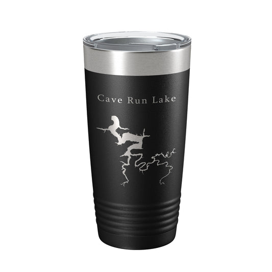 Cave Run Lake Map Tumbler Travel Mug Insulated Laser Engraved Coffee Cup Kentucky 20 oz-0
